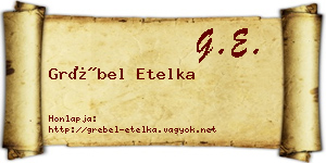 Grébel Etelka névjegykártya